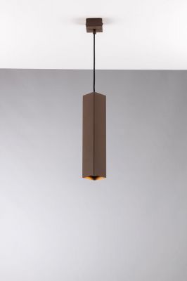Sospensione quadra 1XGU10 non incl. 30 cm bianco-nero-oro-corten FLUKE-S30Q Sospensione quadra 1XGU10 non incl. 30 cm bianco-nero-oro-corten FLUKE-S30Q